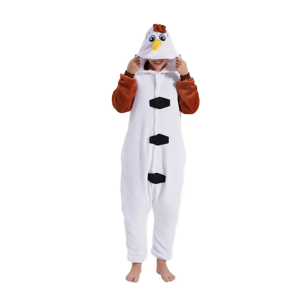 Costume bonhomme de neige Olaf en peluche – combinaison intégrale hiver et fêtes – Image 5