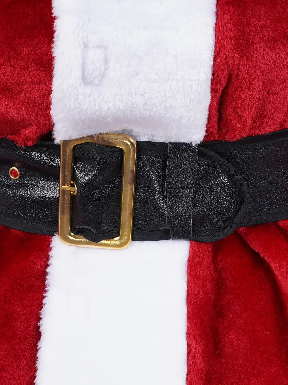 Déguisement Père Noël 4 pièces ultra-épais – Chapeau, haut, pantalon, ceinture – Image 9