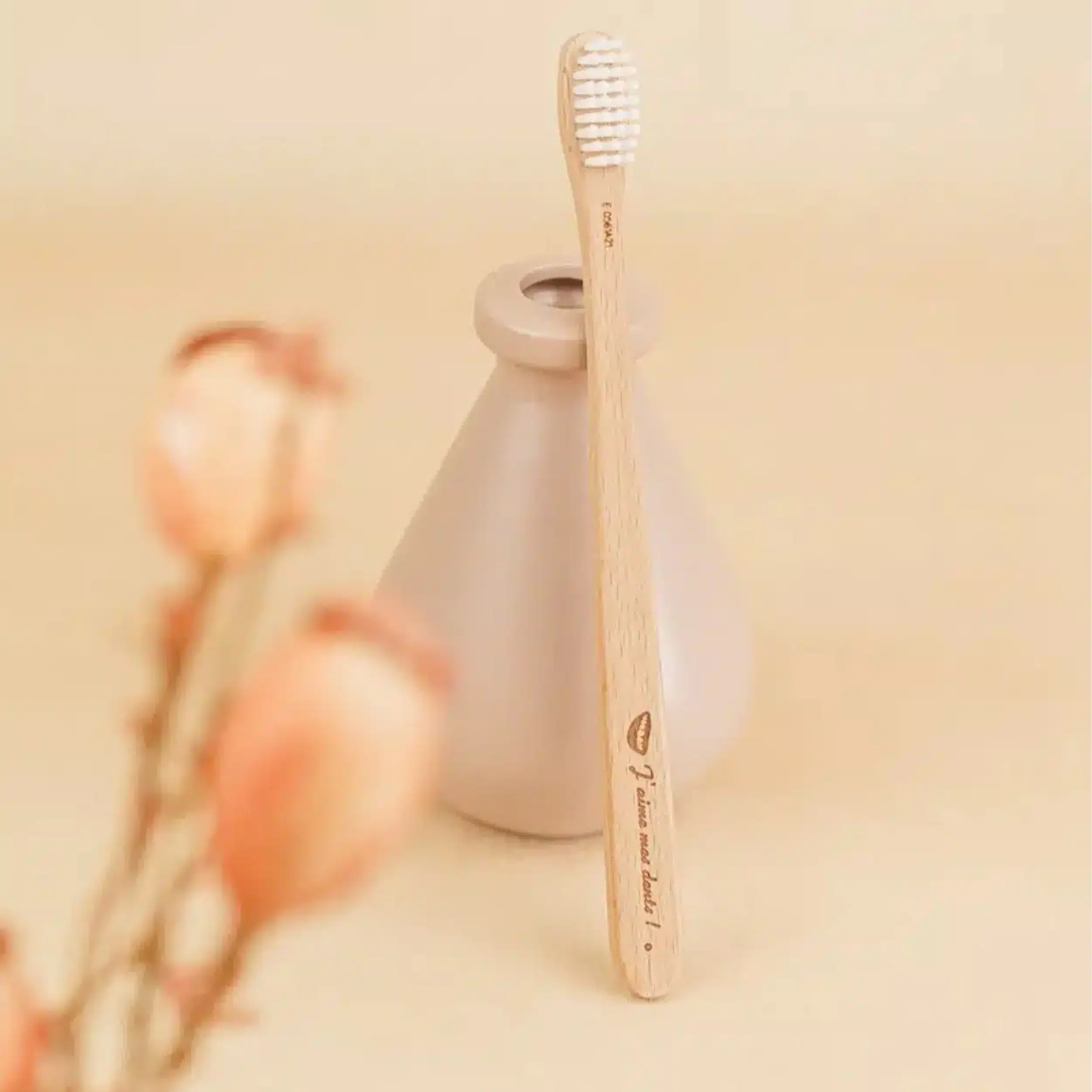 Brosse à dents en hêtre | Poils souples – J’aime mes dents – Image 6