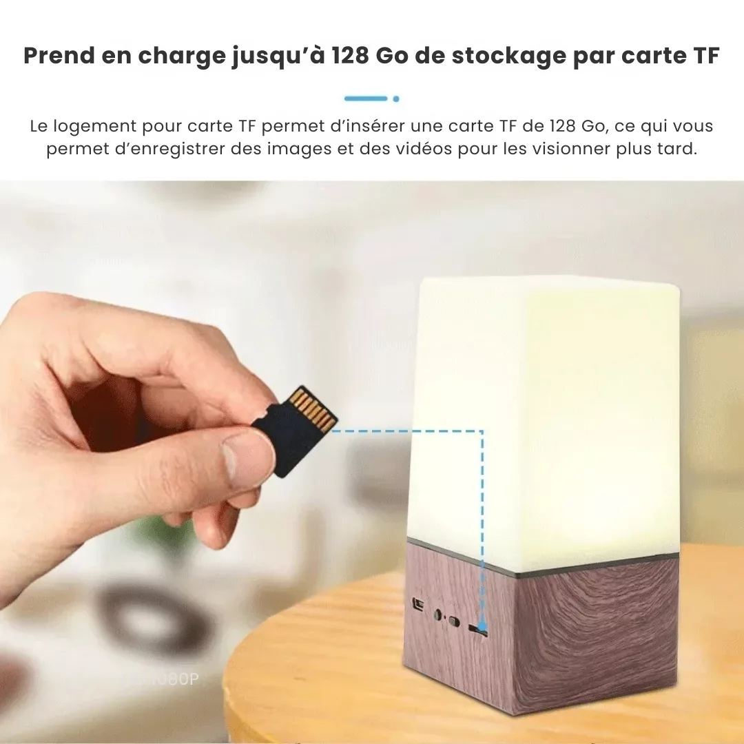 Caméra espion dissimulée dans lampe de bureau – Image 4