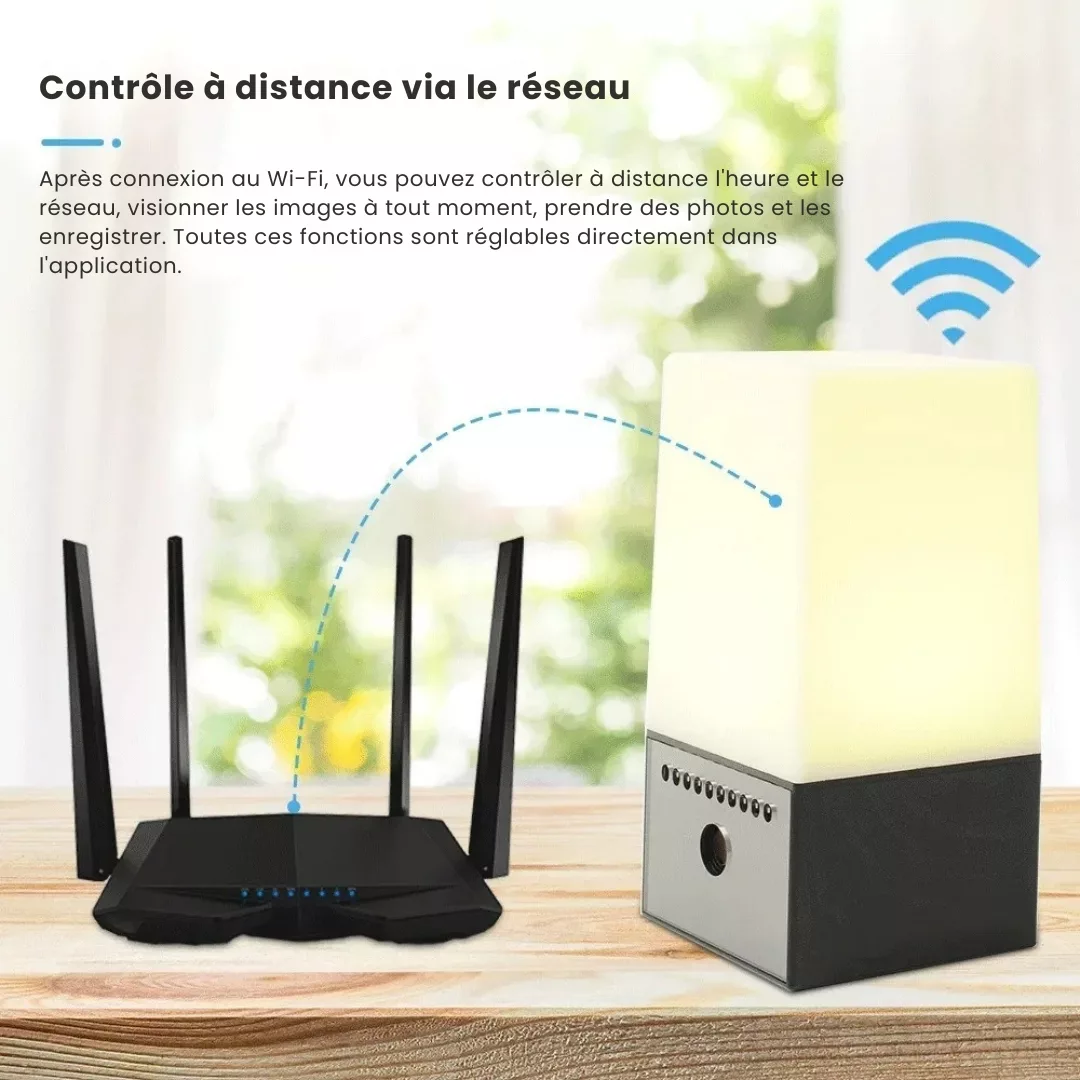 Caméra espion dissimulée dans lampe de bureau – Image 3