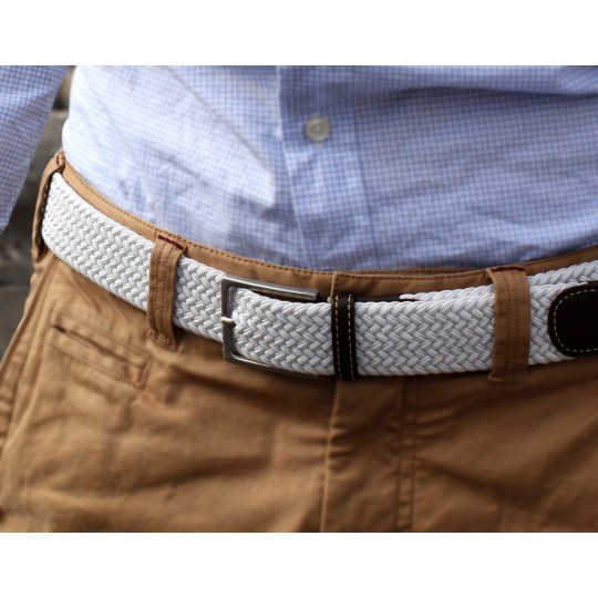 Ceinture Tressée Unie Blanc – Le Chic Français – Image 3