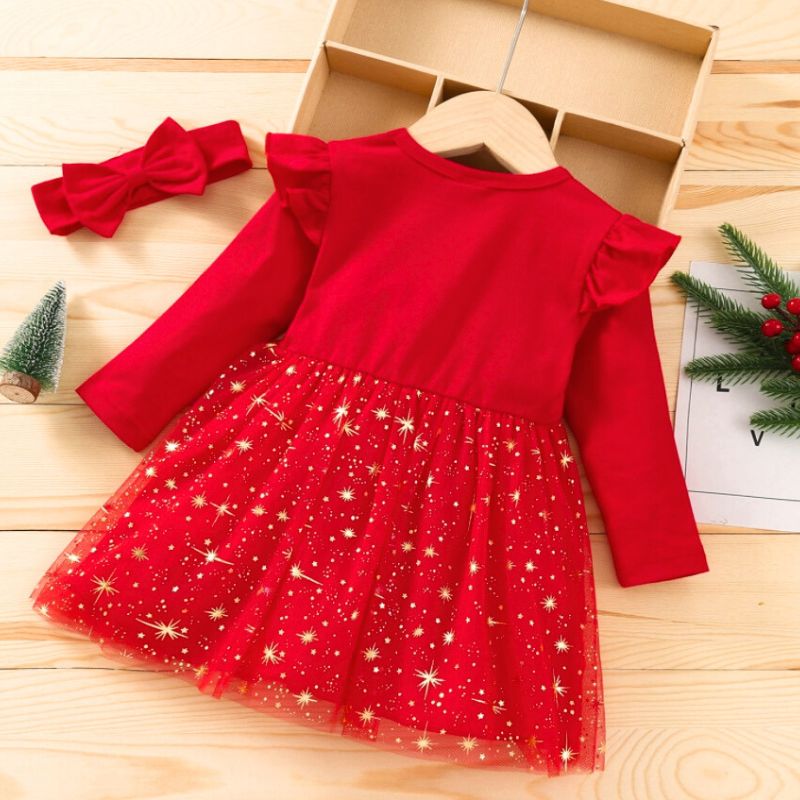 Robe De Noël Bébé Fille Renne – Image 2