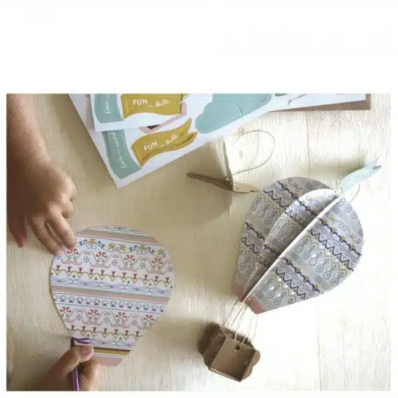 Kit créatif enfant – Mes Montgolfières à créer – JEUX – Pirouette Cacahouète – Image 5