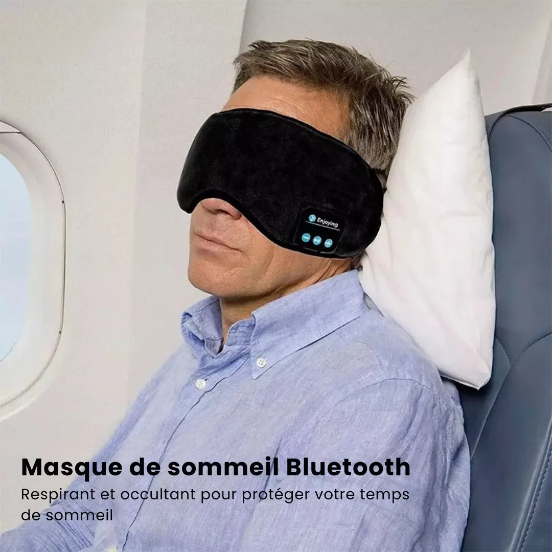 Masque de sommeil voyage avec bouchons d’oreilles – Repos total en avion, train ou hôtel – Sommeil profond garanti – Image 3