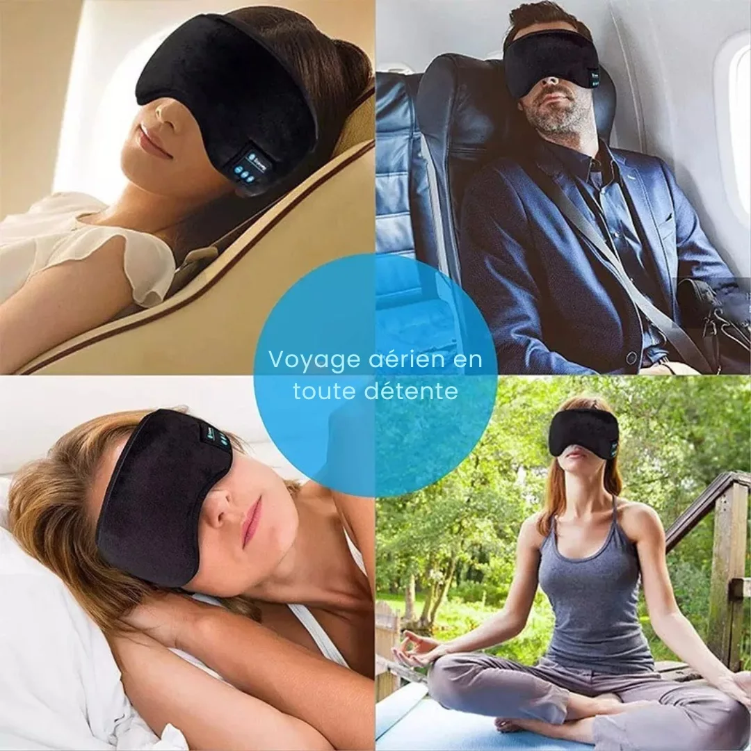 Masque de sommeil voyage avec bouchons d’oreilles – Repos total en avion, train ou hôtel – Sommeil profond garanti – Image 7