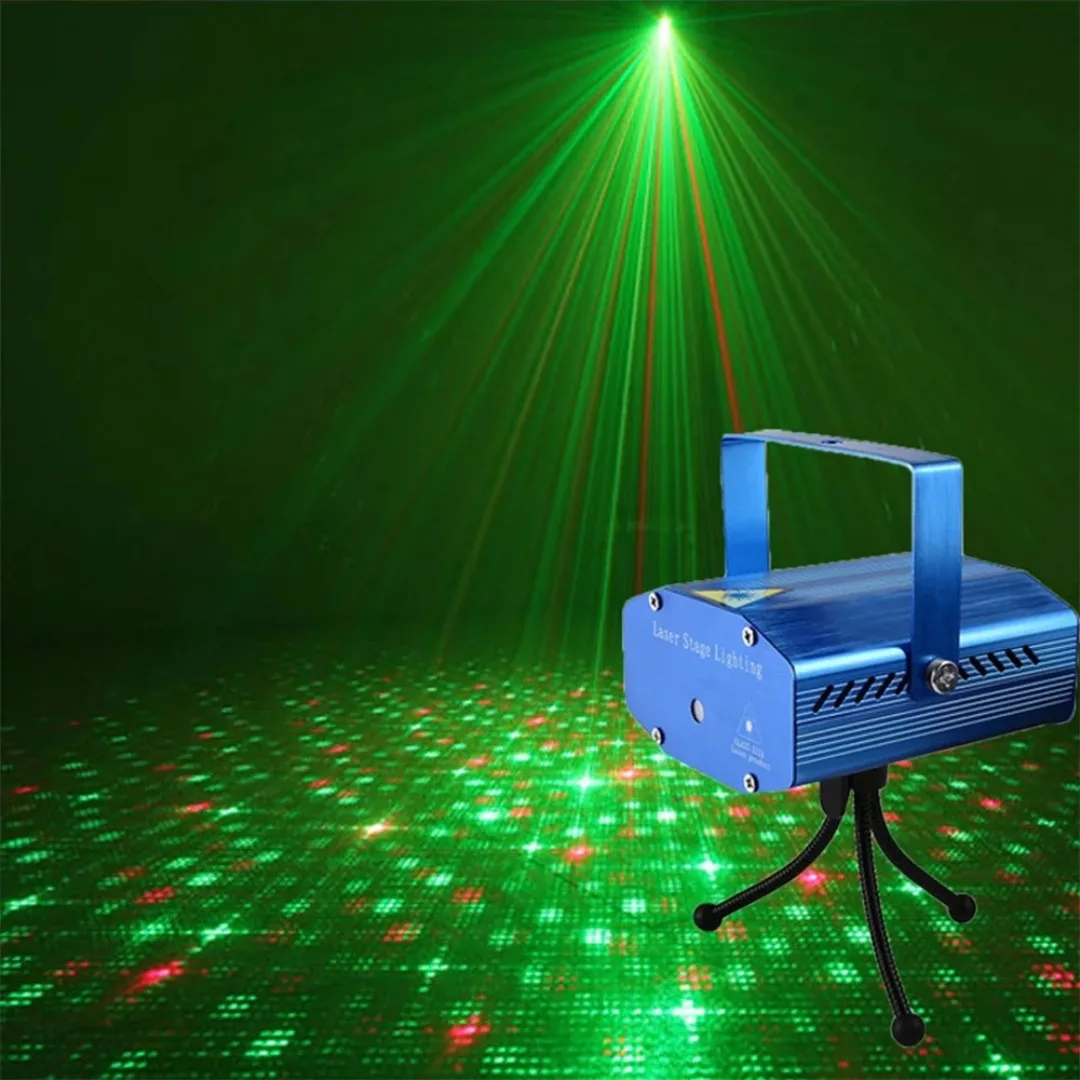 Mini projecteur laser extérieur télécommande intégrée – Illuminez vos soirées sans effort – Effet féerique garanti dehors – Image 7