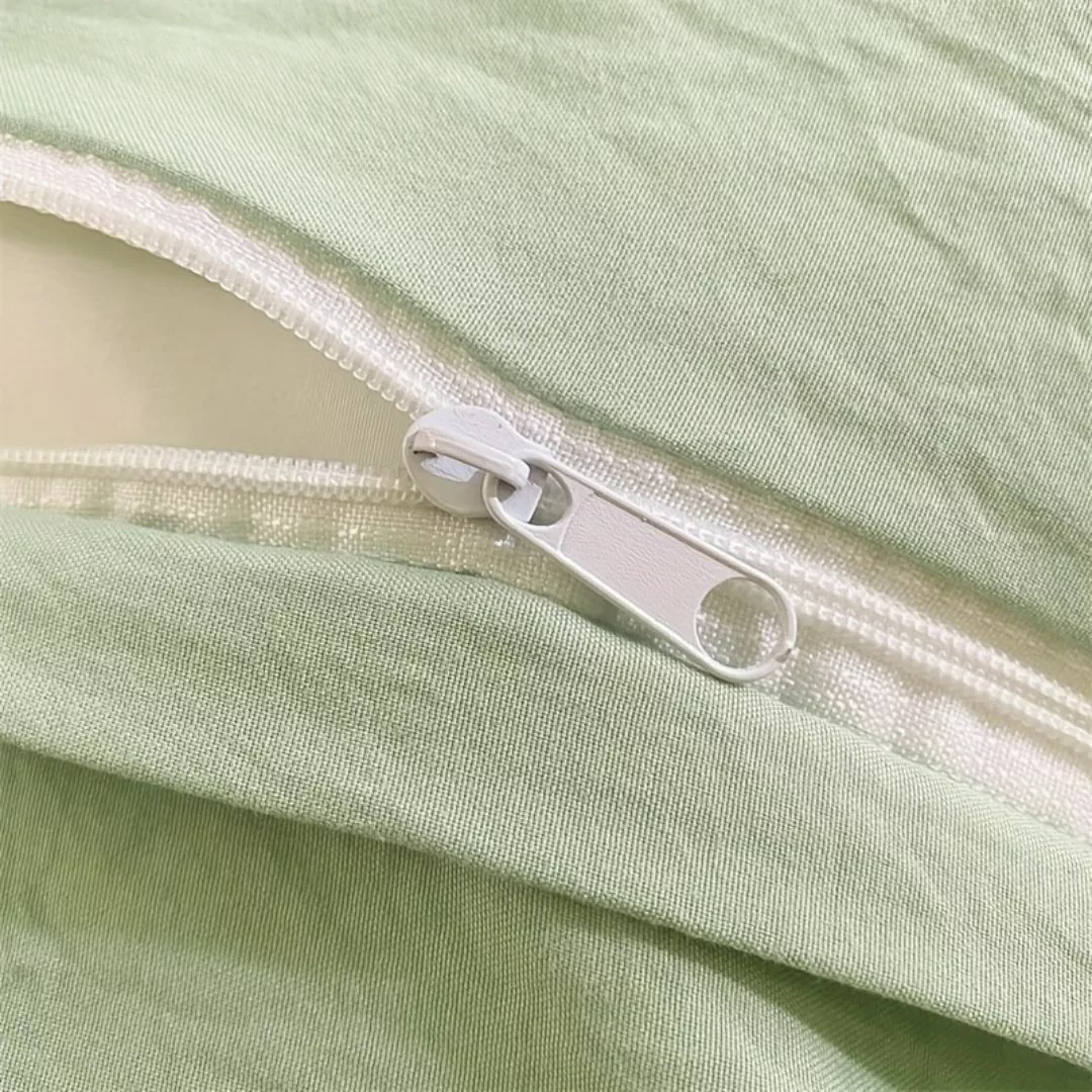 Parure de lit carreaux verts apaisants – Ambiance zen et naturelle pour un sommeil réparateur – Image 4