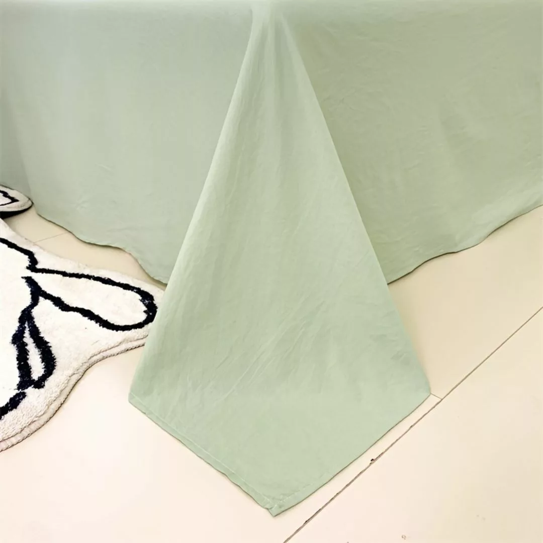 Parure de lit carreaux verts apaisants – Ambiance zen et naturelle pour un sommeil réparateur – Image 5