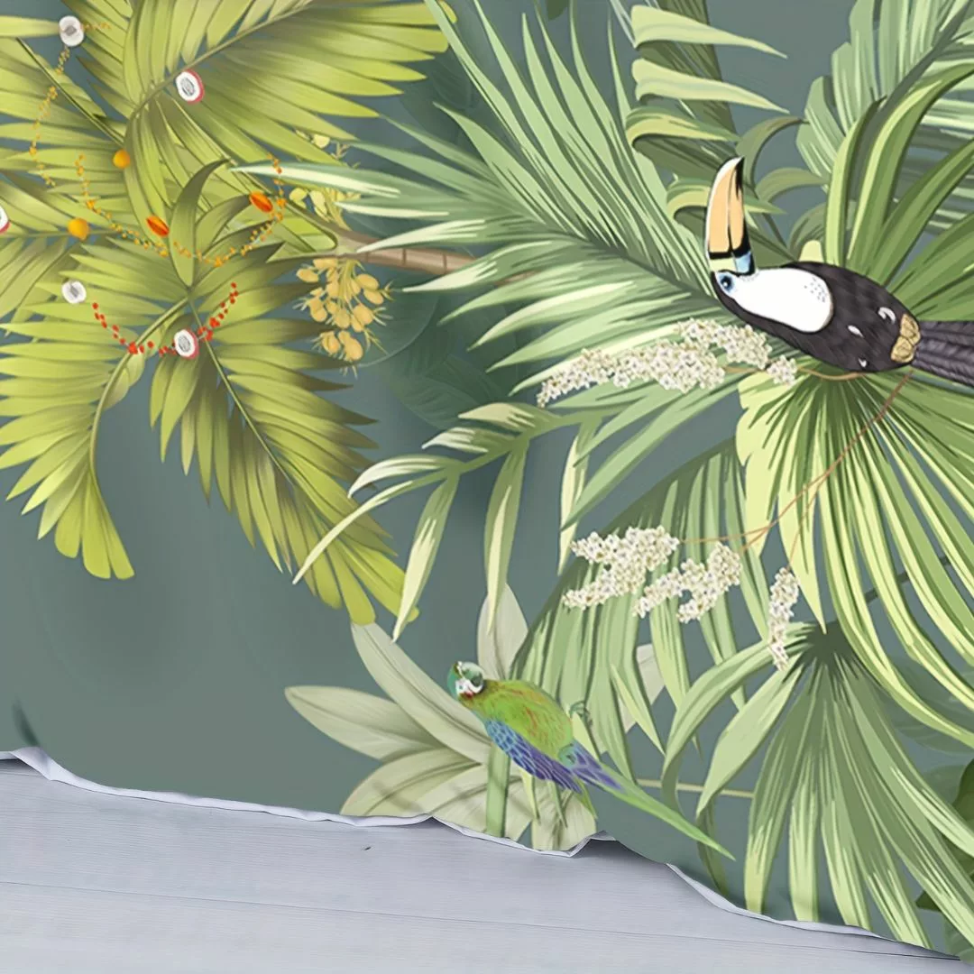 Parure de lit jungle exotique luxuriante – Ambiance tropicale chic pour nuits dépaysantes et déco tendance – Image 4