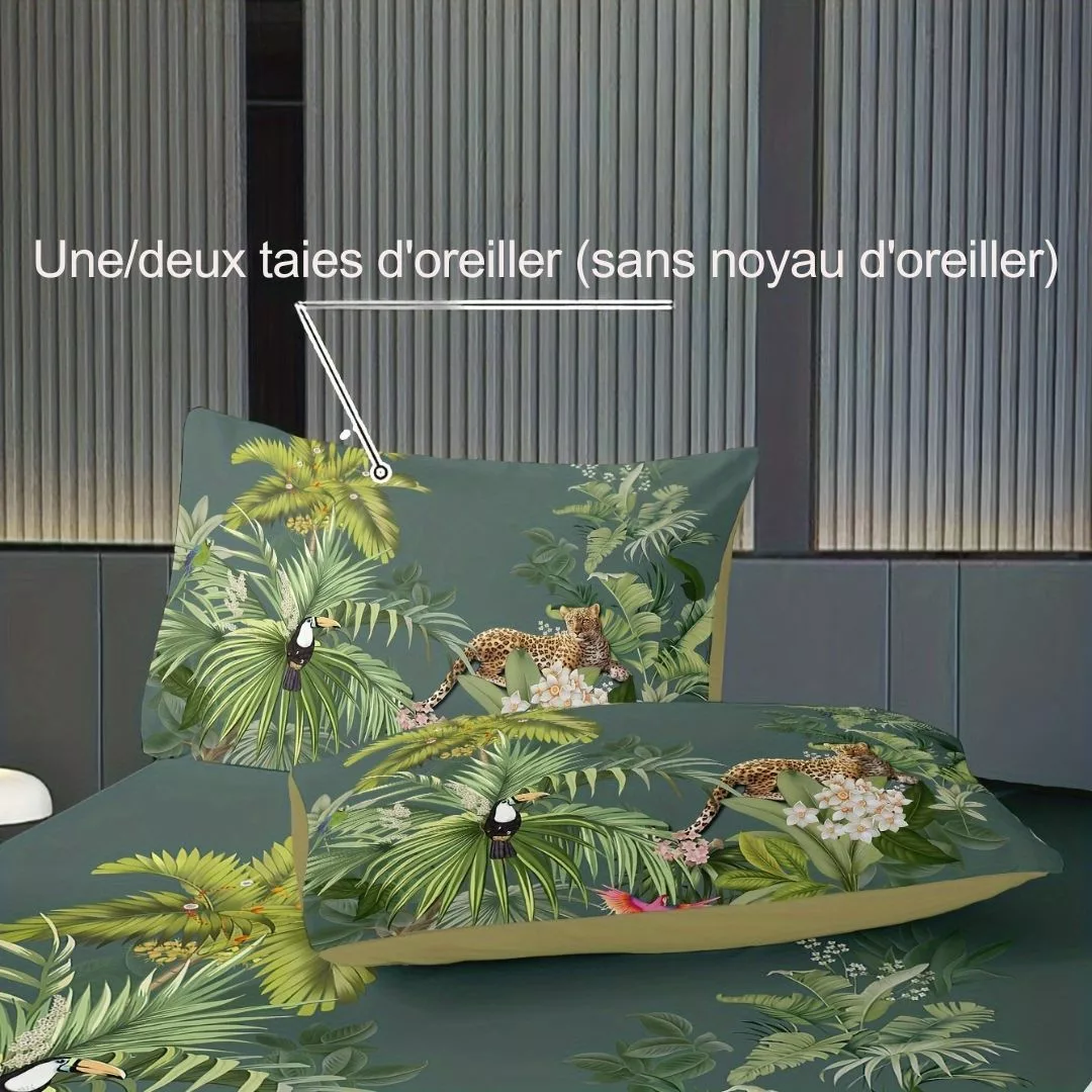 Parure de lit jungle exotique luxuriante – Ambiance tropicale chic pour nuits dépaysantes et déco tendance – Image 5