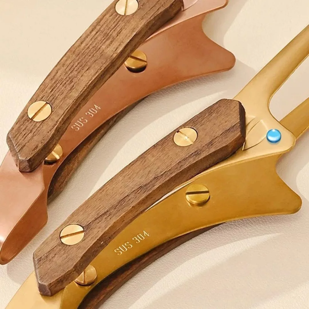 Pince barbecue inox manche bois – Prise ferme et précise pour grillades parfaites – Résistante et élégante – Image 3