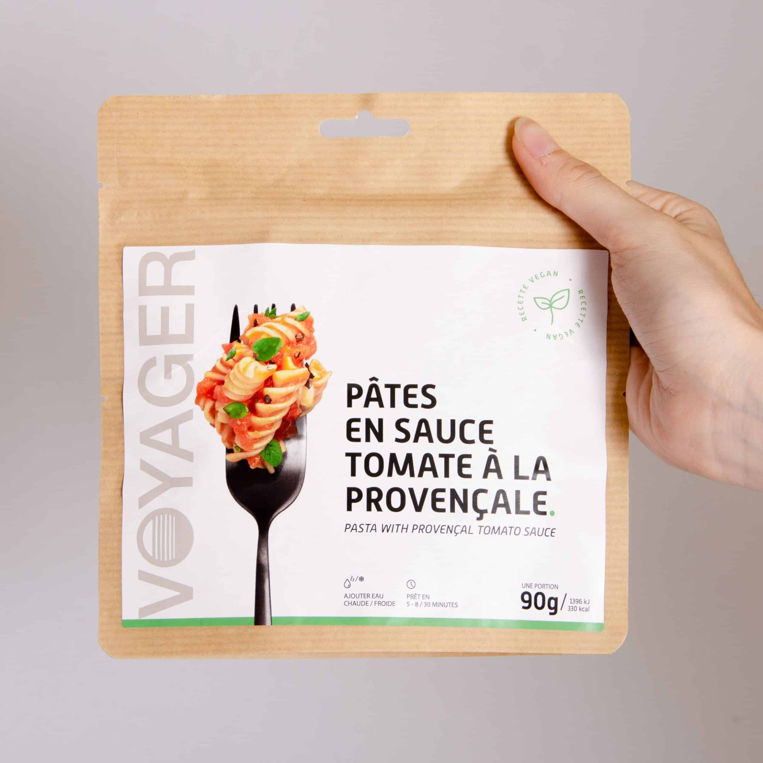 Plat lyophilisé écologique bivouac randonnée – Pâtes sauce tomate Provençale 90 g – Voyager – Image 2