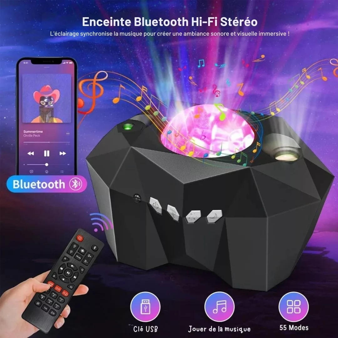 Projecteur étoilé rotatif sans fil pour soirée – Ambiance magique instantanée pour fêtes, enfants et détente totale – Image 7