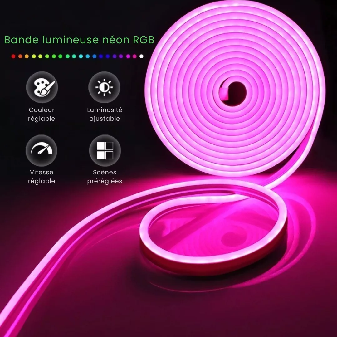 Tube lumineux led flexible extérieur soirée – Ambiance festive garantie – Résistant, étanche et ultra lumineux – Image 2