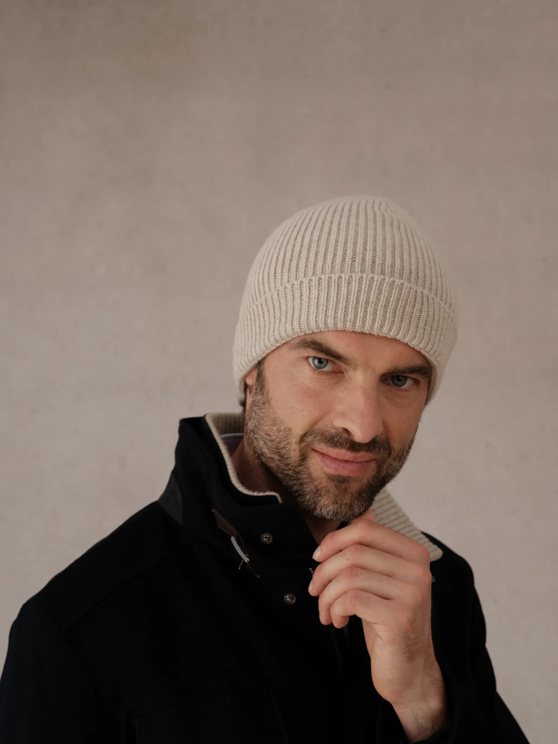 Beige - Bonnet - 100% Cachemire – Image 3