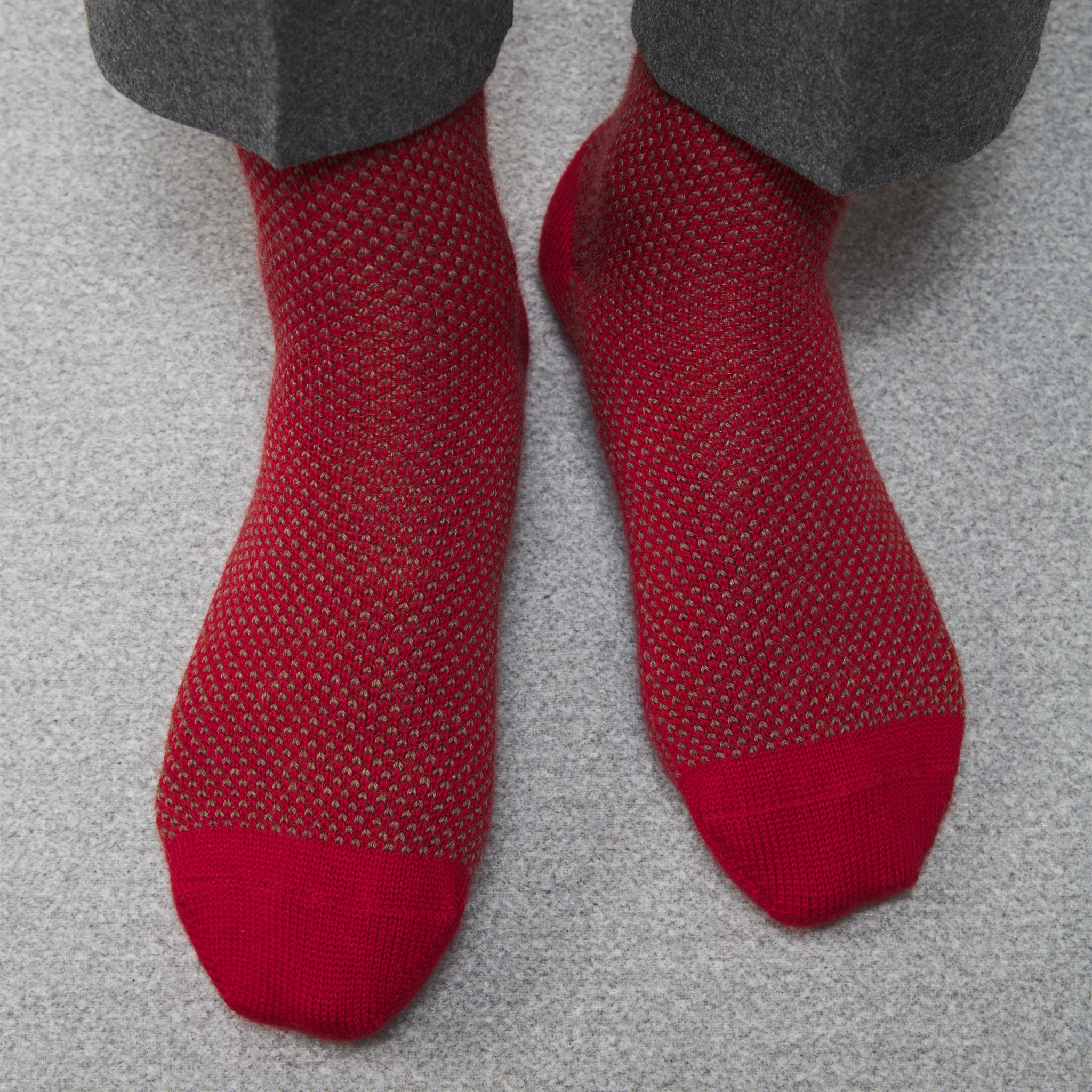 Chaussettes d'intérieur Rouge - Laine – Image 4