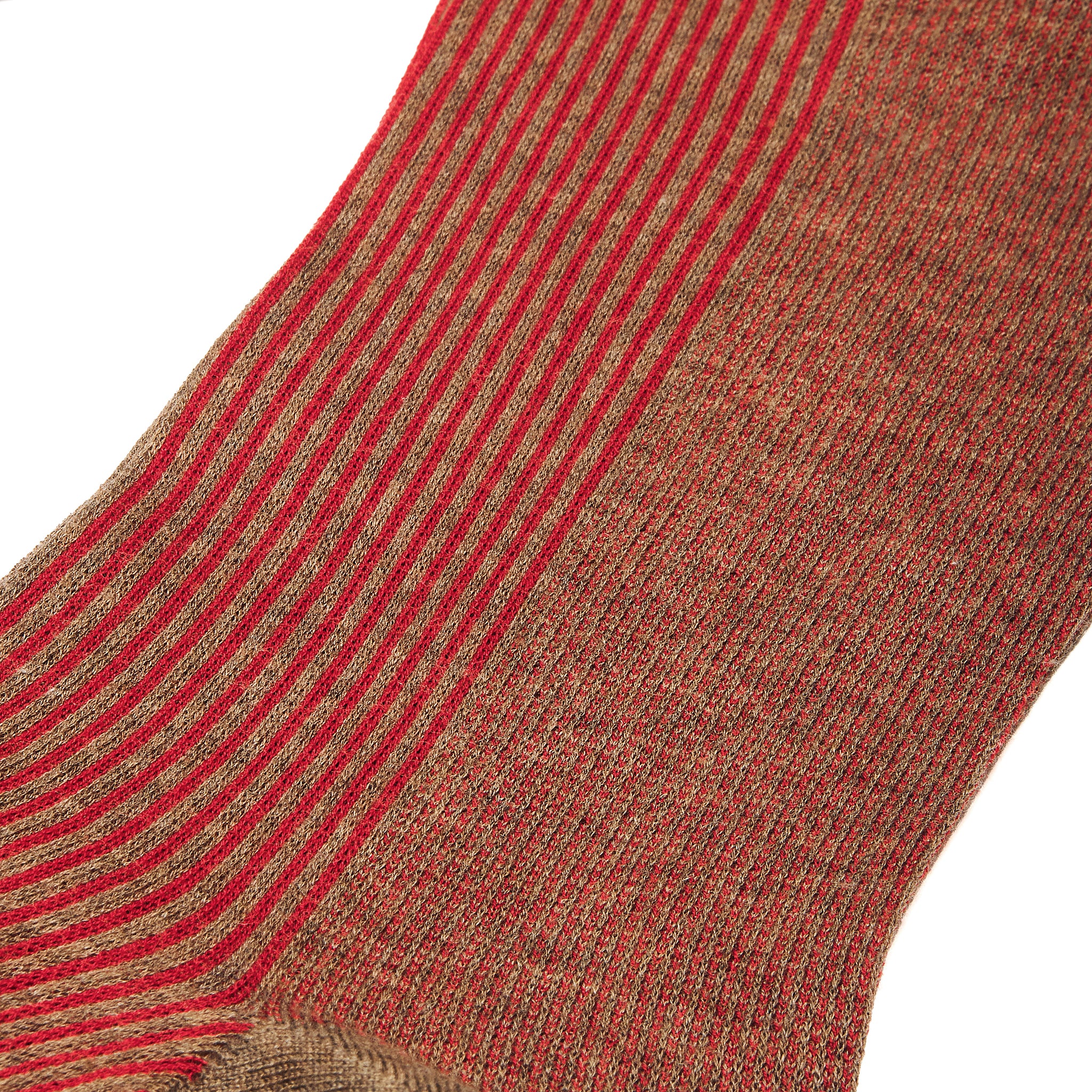 Taupe & Rouge - Rayures transat - Fil d'Écosse – Image 6