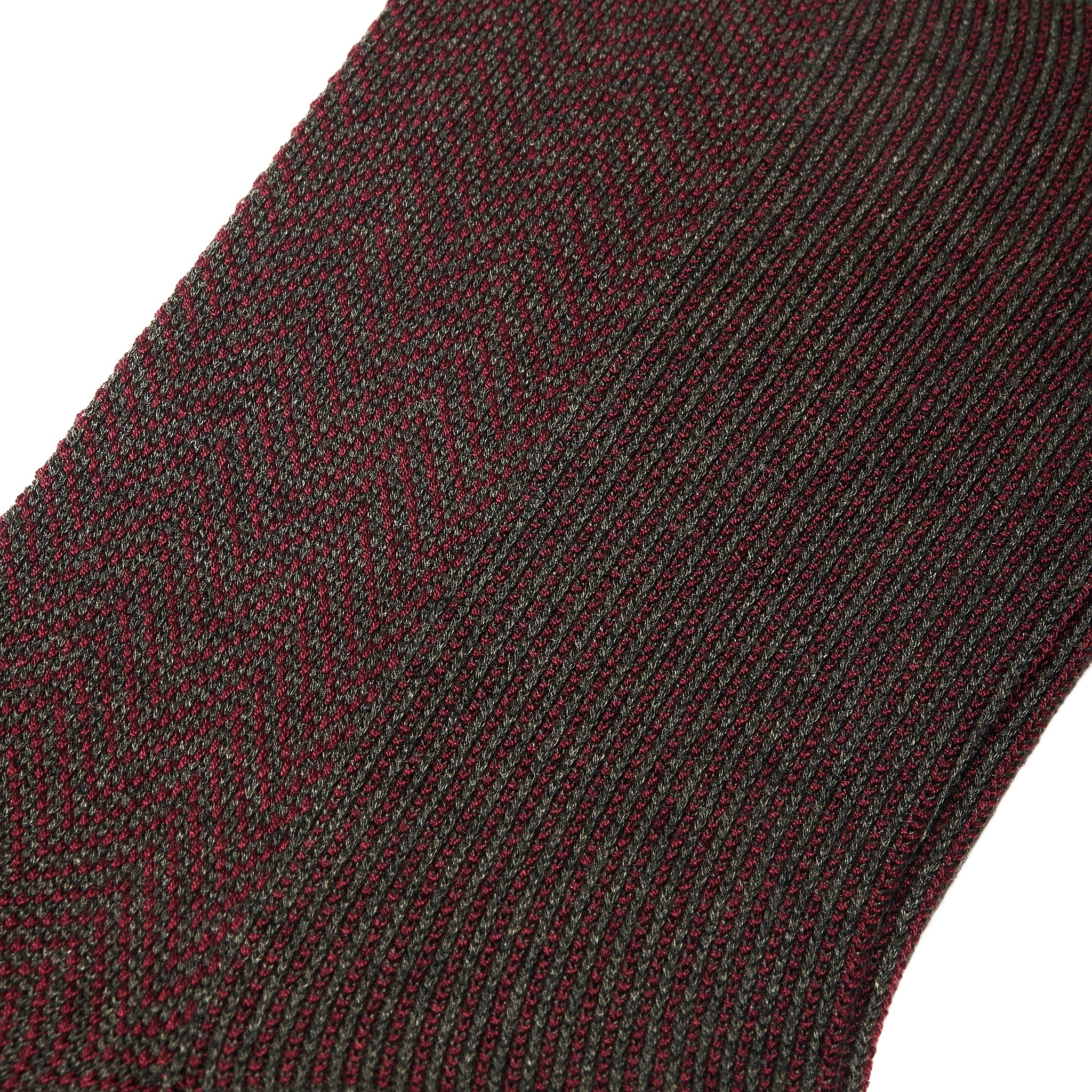 Kaki & Bordeaux - Chevrons - Super-solide fil d'Écosse – Image 6