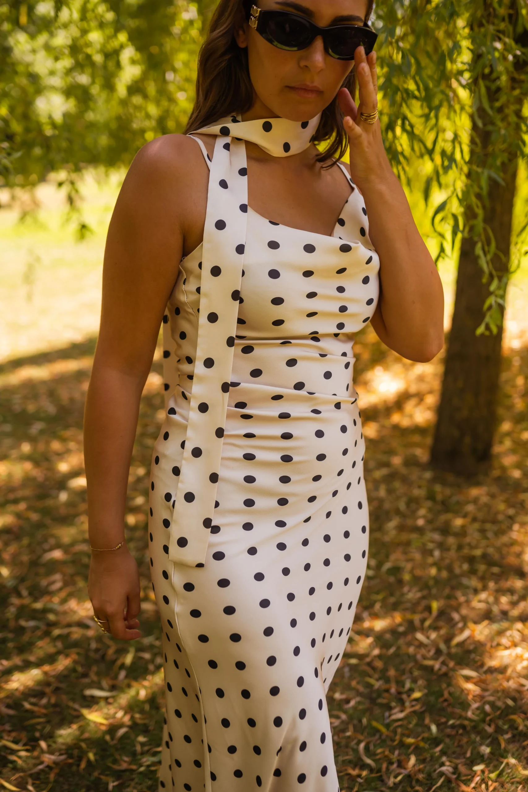 Robe Albane - écrue à pois noirs – Image 5